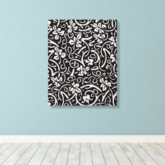 William Morris Grapevine Vine Leaf Pattern Leinwanddruck (Insitu (Holzboden))