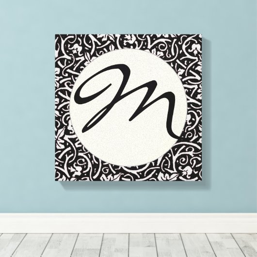 William Morris Grapevine Vine Leaf Pattern Leinwanddruck (Insitu (Holzboden))