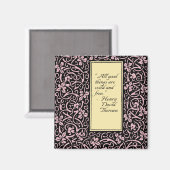 William Morris Grapevine Vine Leaf Pattern Magnet (Vorderseite/Rückseite)