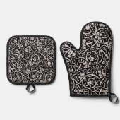 William Morris Grapevine Vine Leaf Pattern Ofenhandschuh & Topflappen-Set (Vorderseite)