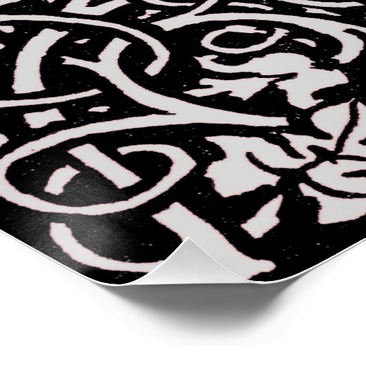 William Morris Grapevine Vine Leaf Pattern Poster (Ecke)