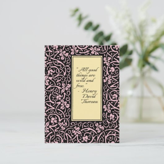 William Morris Grapevine Vine Leaf Pattern Postkarte (Stehend Vorderseite)