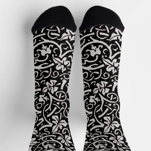 William Morris Grapevine Vine Leaf Pattern Socken (Oben)