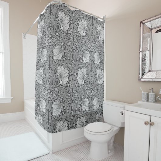 William morris, grauer Impernel, William, Art nouv Duschvorhang (Beispiel)