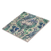 William Morris Green Aquamarin Creme Floral Patter Fliese (Seite)