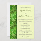 William Morris Green Blätter Wedding Invitation Einladung (Vorderseite)