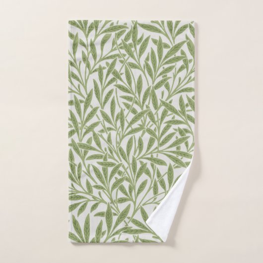 William Morris Green Floral Botanical Pattern Badhandtuch Set (Handtuch)