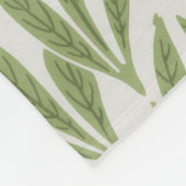 William Morris Green Floral Botanical Pattern Fleecedecke (Ecke)
