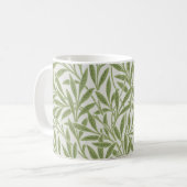 William Morris Green Floral Botanical Pattern Kaffeetasse (Vorderseite Links)