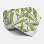 William Morris Green Floral Botanical Pattern Krawatte (Gerollt)