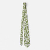 William Morris Green Floral Botanical Pattern Krawatte (Rückseite)