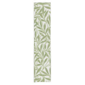 William Morris Green Floral Botanical Pattern Kurzer Tischläufer (Vorderseite)