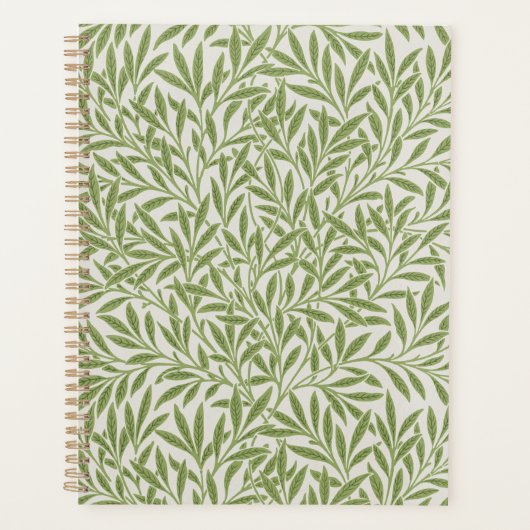 William Morris Green Floral Botanical Pattern Planer (Vorderseite)