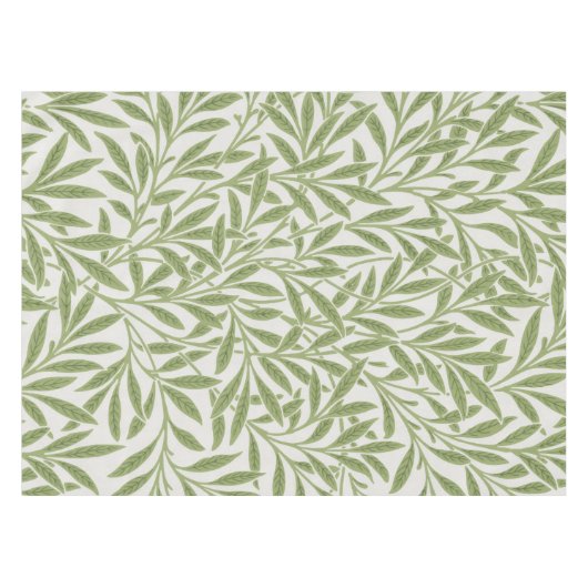 William Morris Green Floral Botanical Pattern Tischdecke (Vorderseite (Horizontal))