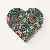 William Morris Green Floral Pattern Notizblock (Rückseite)