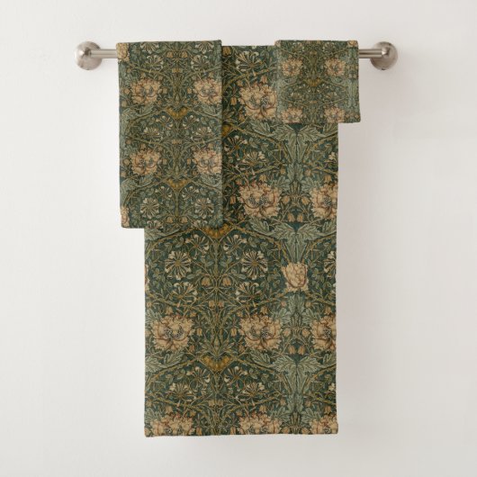 William Morris: Green Honeysuckle Badhandtuch Set (Insitu)