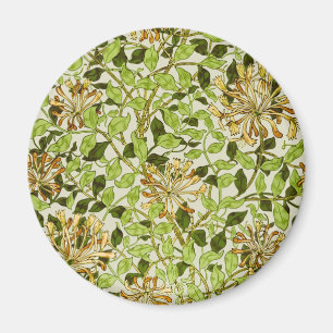 William Morris Green Honeysuckle Blumen-Wallpaper Magnet