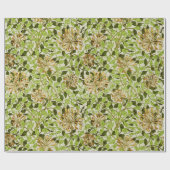 William Morris Green Honeysuckle Blumenwallpaper Geschenkpapier (Flach)