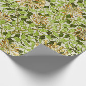 William Morris Green Honeysuckle Blumenwallpaper Geschenkpapier (Ecke)