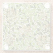 William Morris Green Honeysuckle Blumenwallpaper Glasuntersetzer (Rückseite)