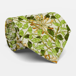 William Morris Green Honeysuckle Blumenwallpaper Krawatte