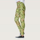 William Morris Green Honeysuckle Blumenwallpaper Leggings (Links)