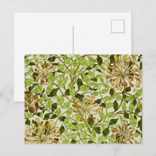 William Morris Green Honeysuckle Blumenwallpaper Postkarte