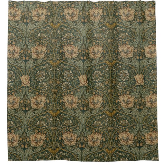 William Morris: Green Honeysuckle Shower Vorhang (Vorderseite)