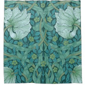 William Morris - Green Pimpernel Pattern Duschvorhang (Vorderseite)
