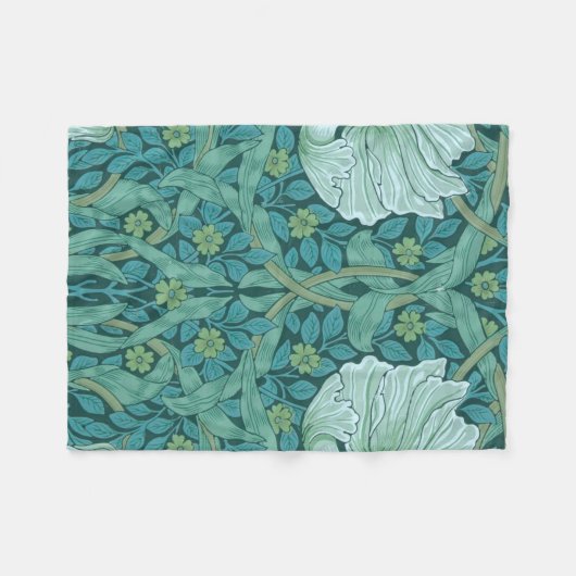 William Morris - Green Pimpernel Pattern Fleecedecke (Vorderseite (Horizontal))