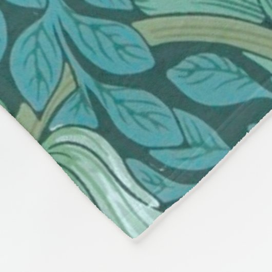 William Morris - Green Pimpernel Pattern Fleecedecke (Ecke)