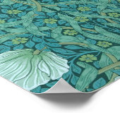 William Morris - Green Pimpernel Pattern Poster (Ecke)