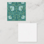 William Morris - Green Pimpernel Pattern Quadratische Visitenkarte (Vorne/Hinten)