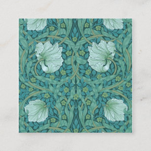 William Morris - Green Pimpernel Pattern Quadratische Visitenkarte