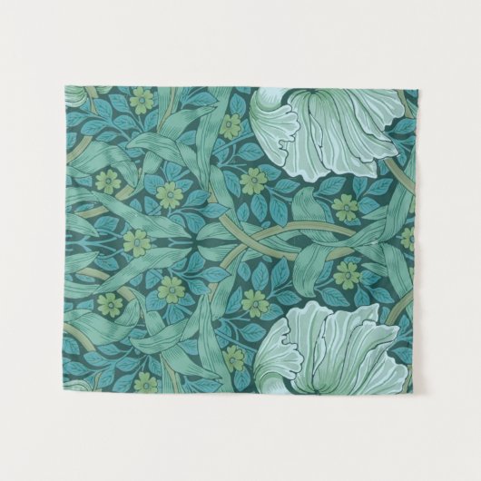 William Morris - Green Pimpernel Pattern Wandteppich (Vorderseite (Horizontal))