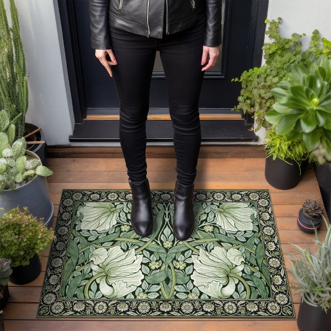 William Morris Green Pimpernel Vintages Muster Fußmatte (Von Creator hochgeladen)