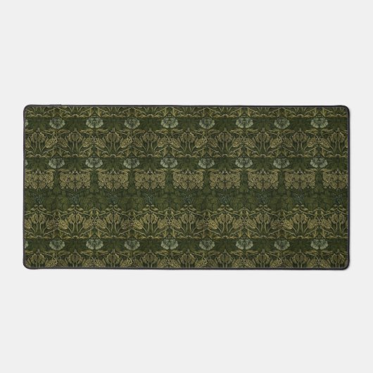 William Morris: Green Tulip & Rose Desk Mat Schreibtischunterlage (Vorderseite)