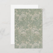 William Morris Green Tulip Textile Print Dankeskarte (Vorne/Hinten)