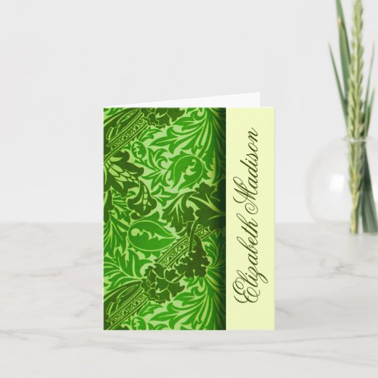 William Morris Green Verlasse Personalisierte Note (Vorderseite)