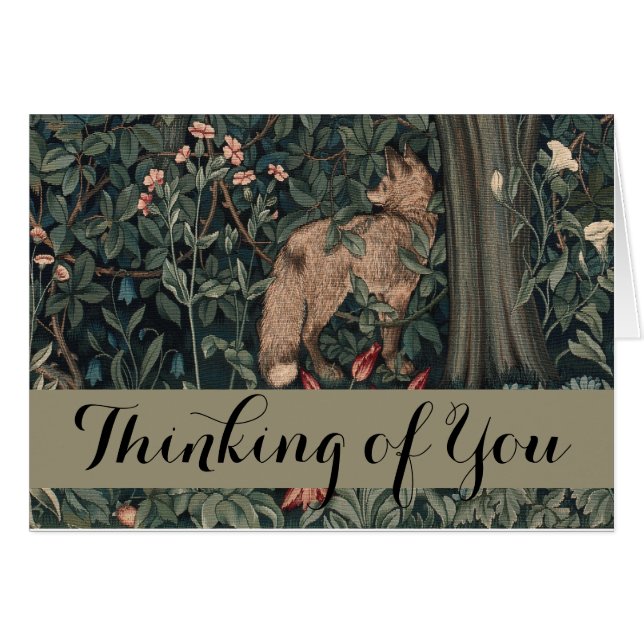 William Morris Greenery Fox Wildlife (Vorderseite (Horizontal))