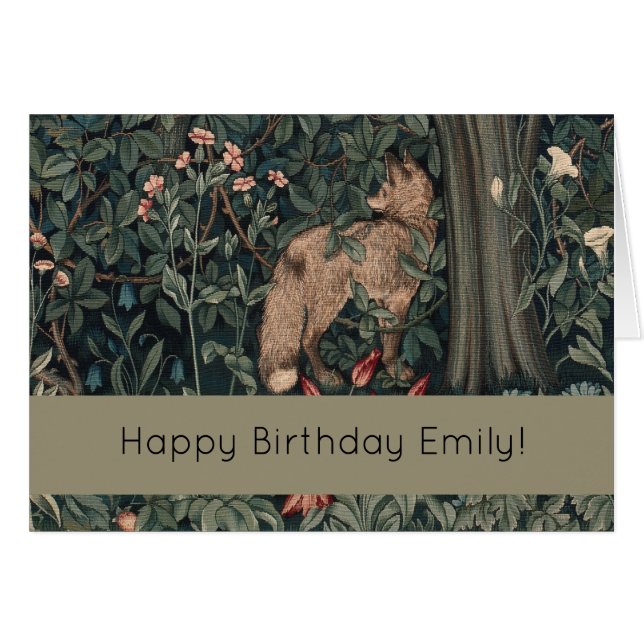 William Morris Greenery Fox Wildlife (Vorderseite (Horizontal))