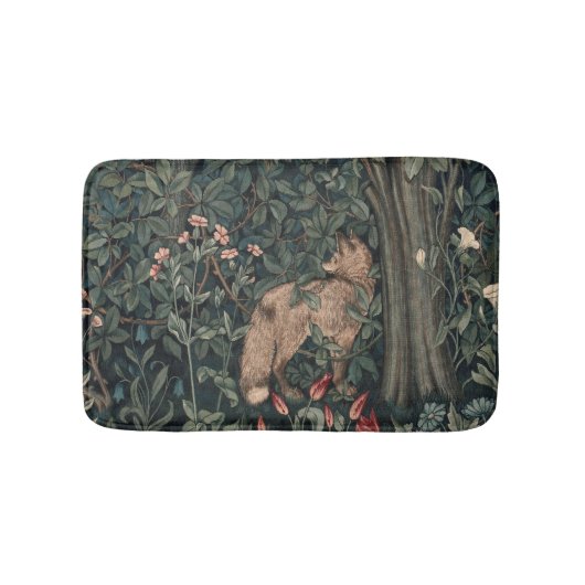William Morris Greenery Fox Wildlife Badematte (Vorderseite)