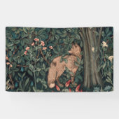 William Morris Greenery Fox Wildlife Banner (Horizontal)
