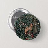 William Morris Greenery Fox Wildlife Button (Vorne & Hinten)
