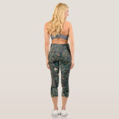 William Morris Greenery Fox Wildlife Capri Leggings (Rückseite)