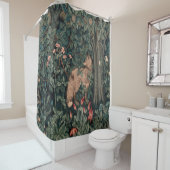 William Morris Greenery Fox Wildlife Duschvorhang (Beispiel)