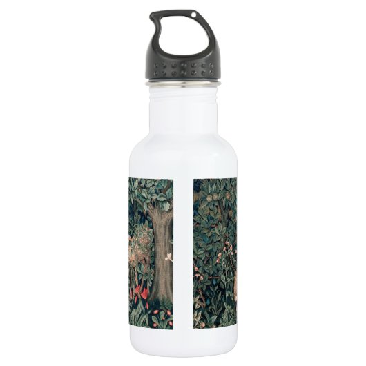 William Morris Greenery Fox Wildlife Edelstahlflasche (Rückseite)