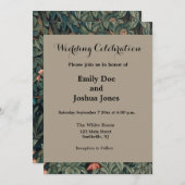 William Morris Greenery Fox Wildlife Einladung (Vorne/Hinten)