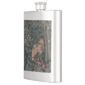 William Morris Greenery Fox Wildlife Flachmann (Links)