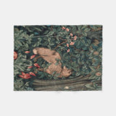 William Morris Greenery Fox Wildlife Fleecedecke (Vorderseite (Horizontal))